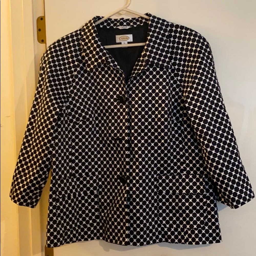 Jacket Talbots Black and white print jacket size 16